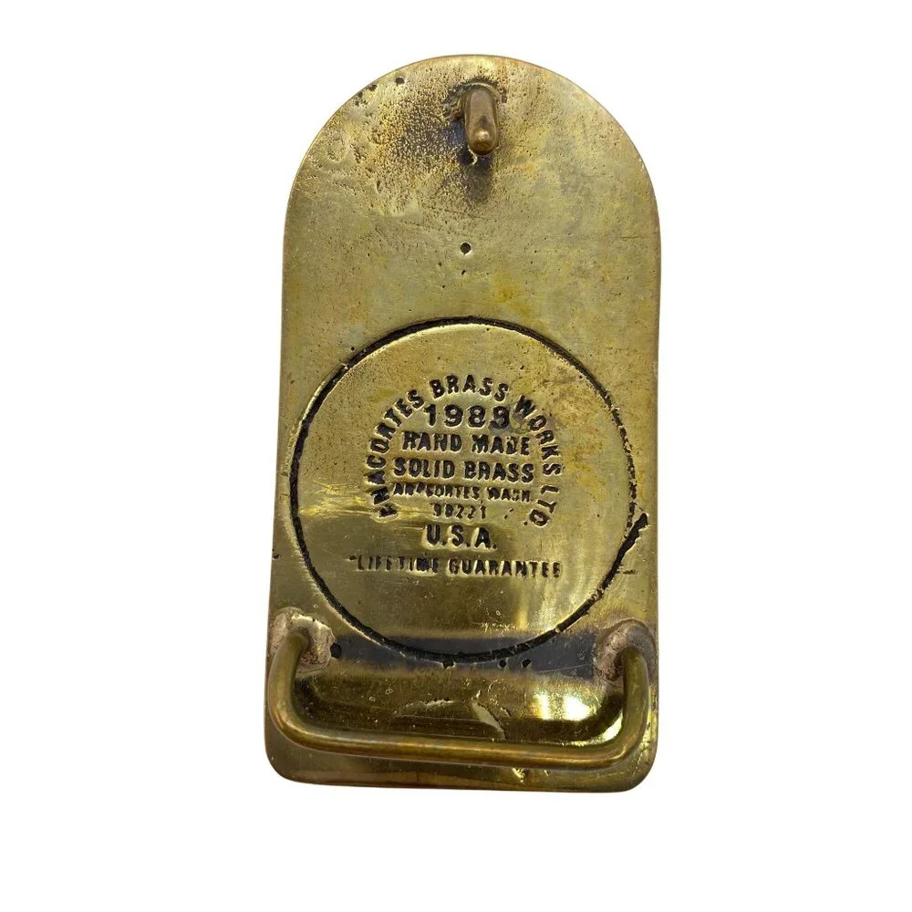 VTG‎ Wright Schuehart Harbor Co WSH Safety Award brass belt buckle